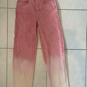 Stylish Pink Ombre Women's Jeans